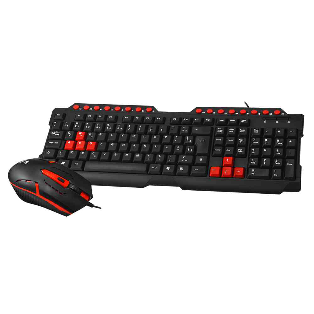 KIT MOUSE E TECLADO C3TECH GAMER GK-20BK USB