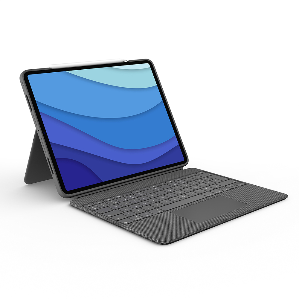 CAPA COM TECLADO LOGITECH COMBO TOUCH P/ IPAD PRO 12,9'' 5° GERAÇÃO -  920-010097
