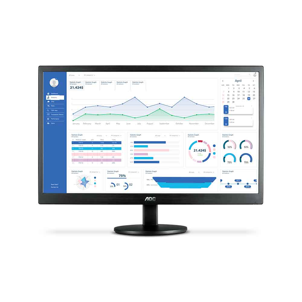 MONITOR 18,5" AOC LCD LED E970SWHNL WIDESCREEN VGA HDMI