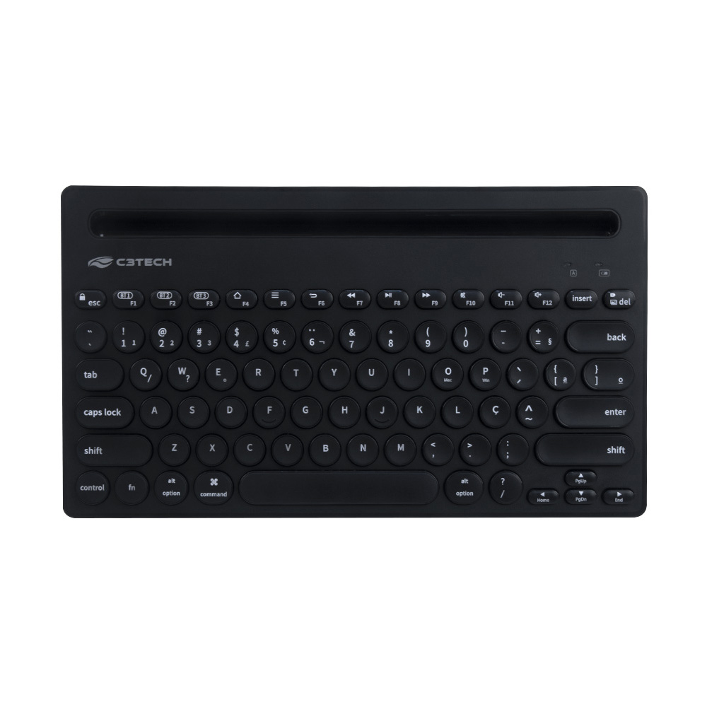 TECLADO C3TECH S/ FIO RC NANO E BLUETOOTH PRETO - K-BT200BK