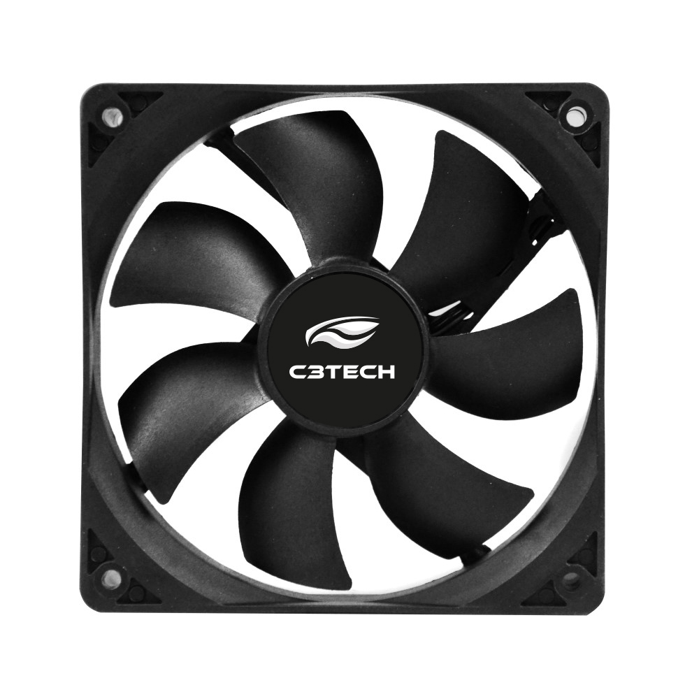 COOLER PARA GABINETE C3TECH 120X120X25MM PRETO - F7-100BK