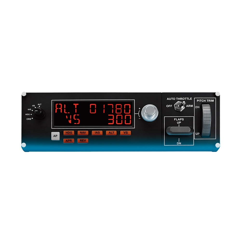 CONTROLADOR PILOTO AUTOMÁTICO DE SIMULAÇÃO PROFISSIONAL PAINEL MÚLTIPLO DE VOO LOGITECH 945-000028