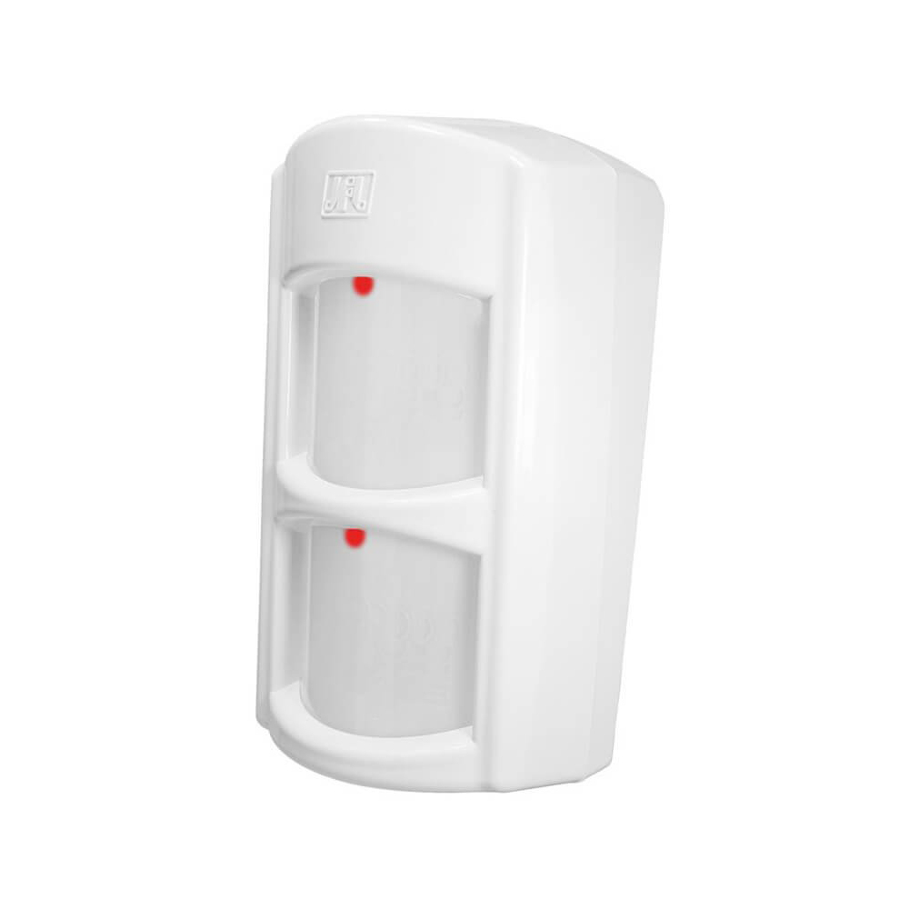 DUPLO SENSOR INFRAVERMELHO PASSIVO JFL IRD-640 PET V2 C/ FIO ATÉ 14 METROS ANGULO 90 GRAUS