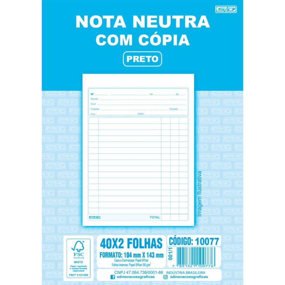 IMPRESSO TALAO NOTA NEUTRA 1/36 40X2 104X143 SD INOVACOES PCT.C/20