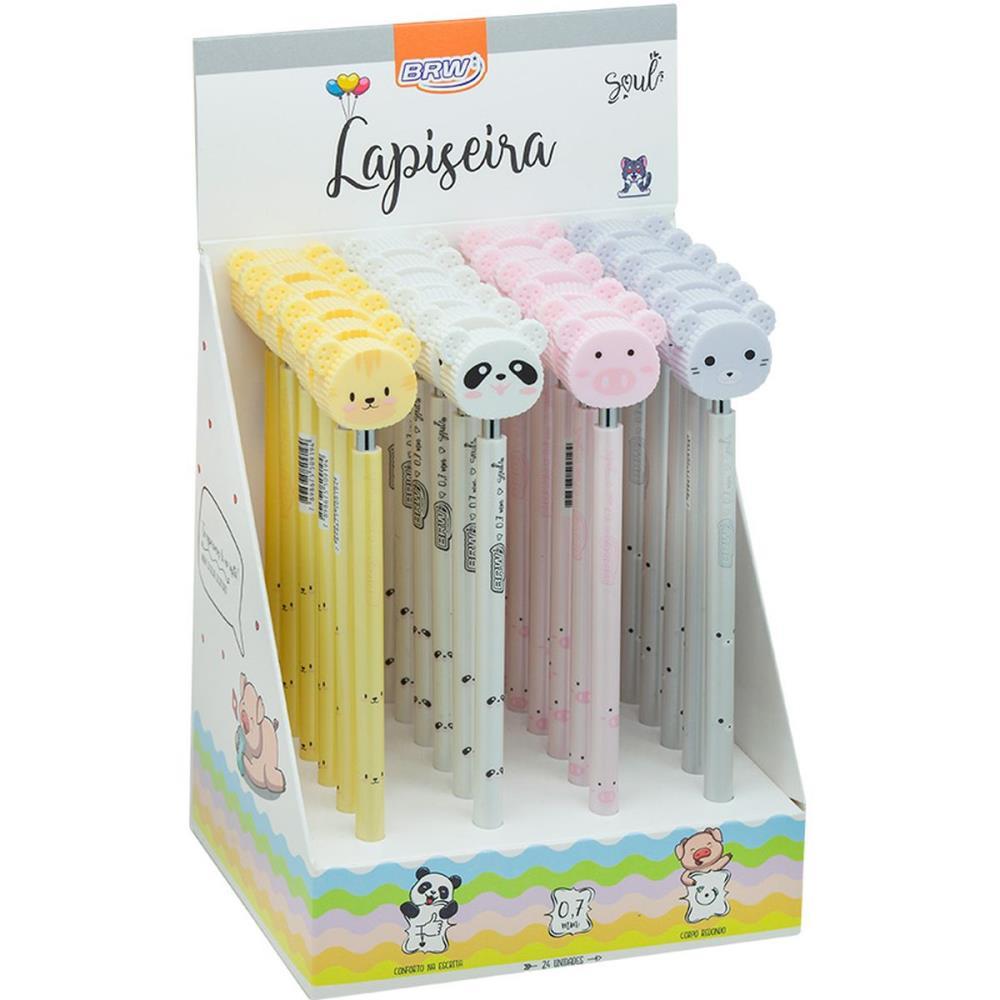 LAPISEIRA 0.7MM ZOO PLASTICA 4 MODELOS BRW DP.C/24
