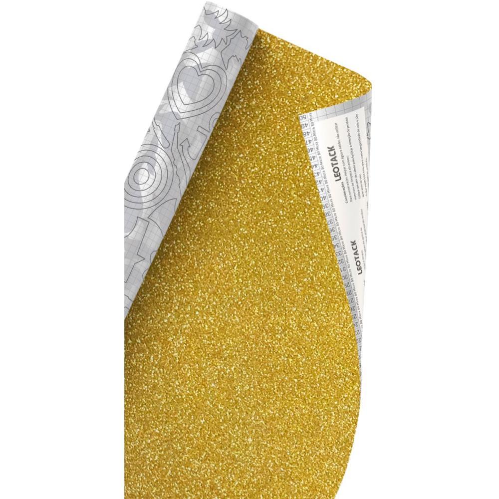 PLASTICO ADESIVO 45CMX10M BRILHO DOURADO 0,80 LEONORA ROLO
