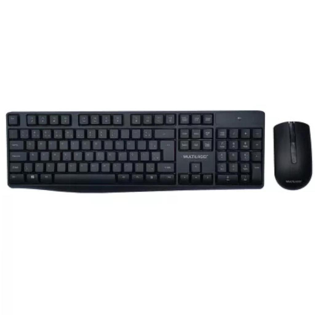 CONJUNTO TECLADO E MOUSE MULTILASER SEM FIO 2.4GHZ MULTIMIDI