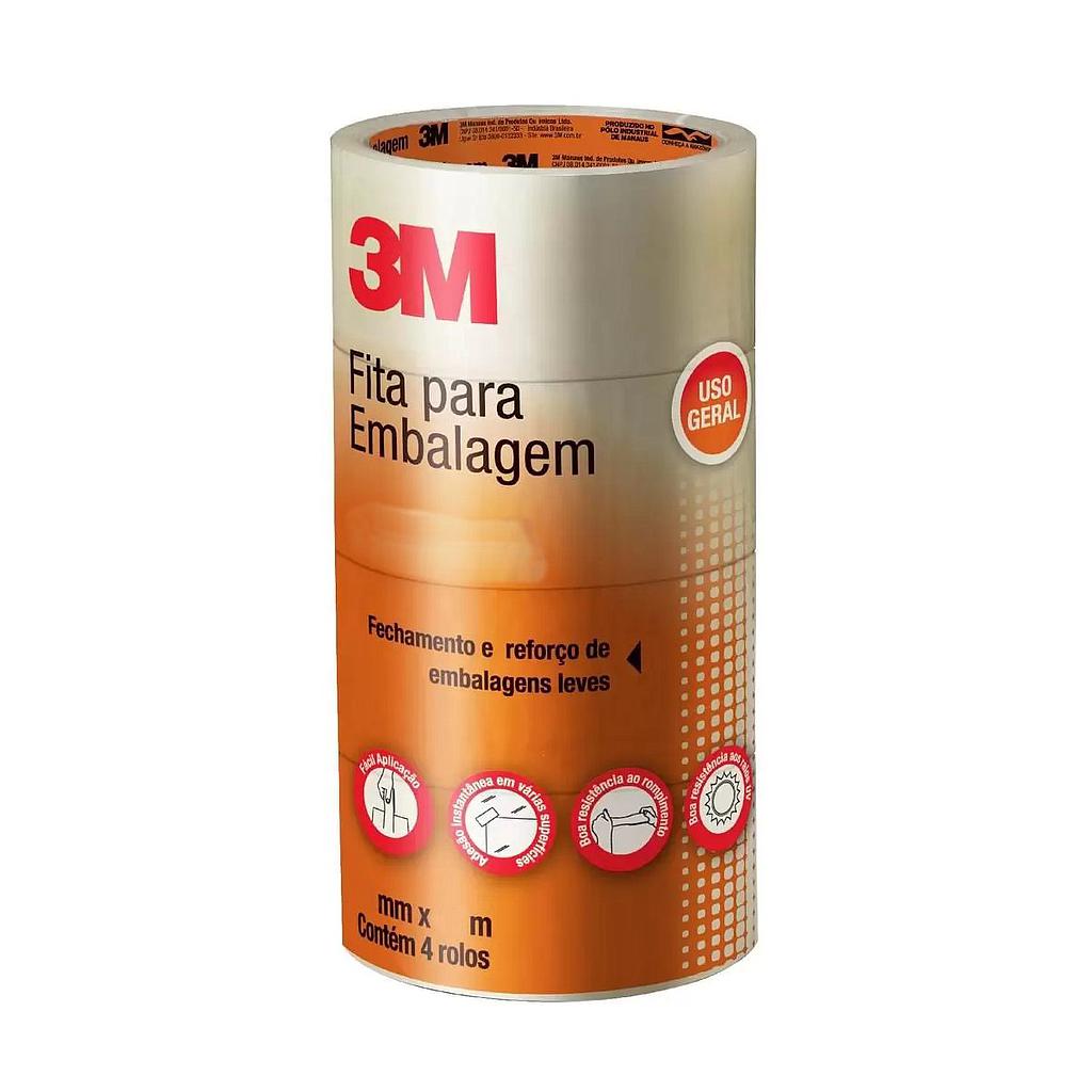 FITA ADESIVA PARA EMBALAGEM 3M 48MM X 50M TRANSPARENTE