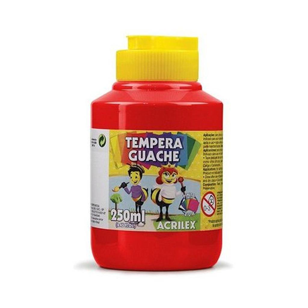 TINTA GUACHE ACRILEX 250ML 507 VERMELHO FOGO