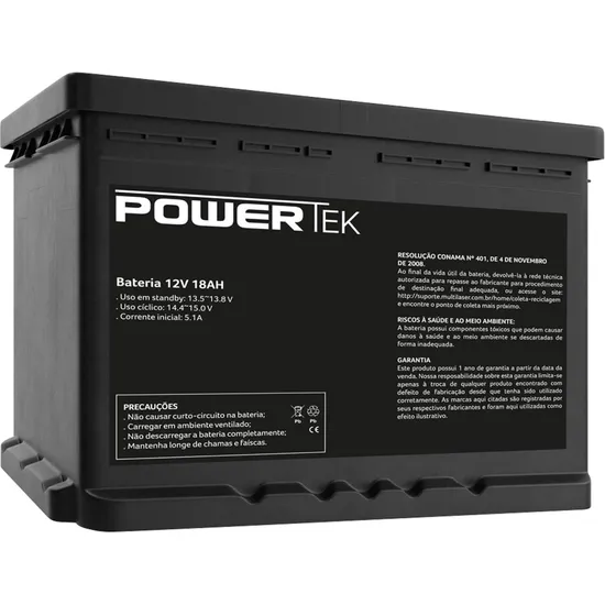 BATERIA SELADA 12V 18AH EN017 POWERTEK