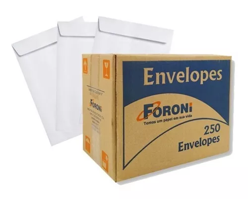 ENVELOPE SACO BRANCO 229X324 90G FORONI CX C/250