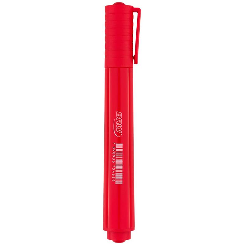 PINCEL MARCADOR PERMANENTE VERMELHO BRW UNIDADE