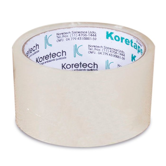FITA ADESIVA PARA EMBALAGEM KORETECH 45MM X 100M TRANSPARENTE