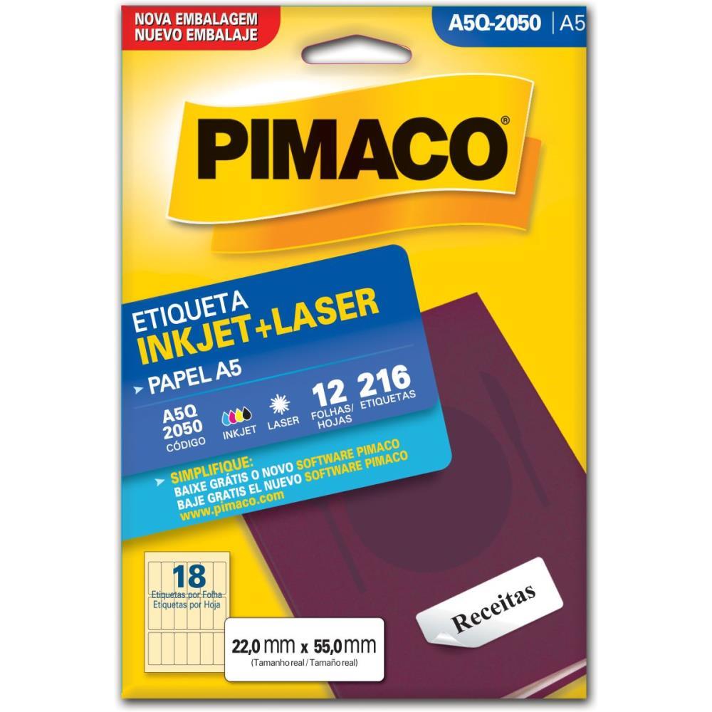 ETIQUETA A5 A5Q-2050 12 FLS 22,0 X 55,0 MM PIMACO CT.C/216