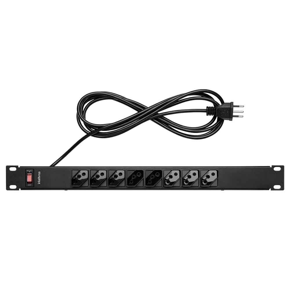 FILTRO DE LINHA INTELBRAS 12T EPR 212 + RACK 19" 1U CABO 3M PRETO 4824303