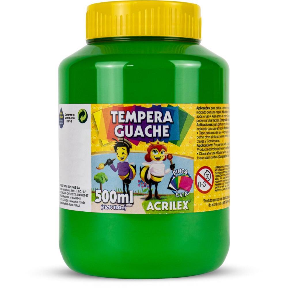 TINTA GUACHE 500ML VERDE FOLHA ACRILEX CX.C/06