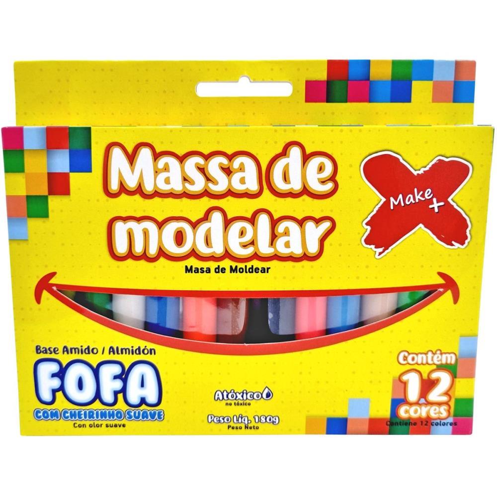MASSA PARA MODELAR FOFA 12 CORES 180G MAKE+ PCT.C/06