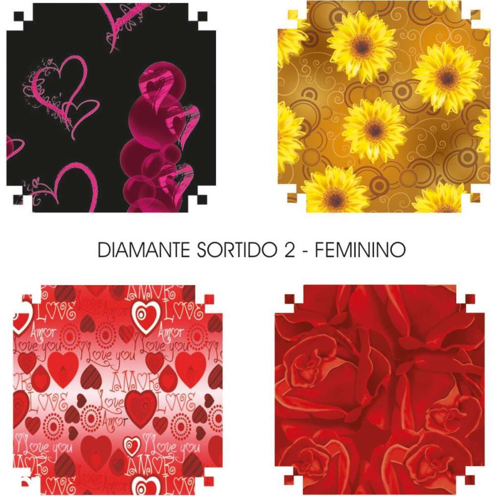 PAPEL PRESENTE 50X60CM COUCHE LINHA DIAMANTE FEMININO II 4MD V.M.P. PCT.C/40