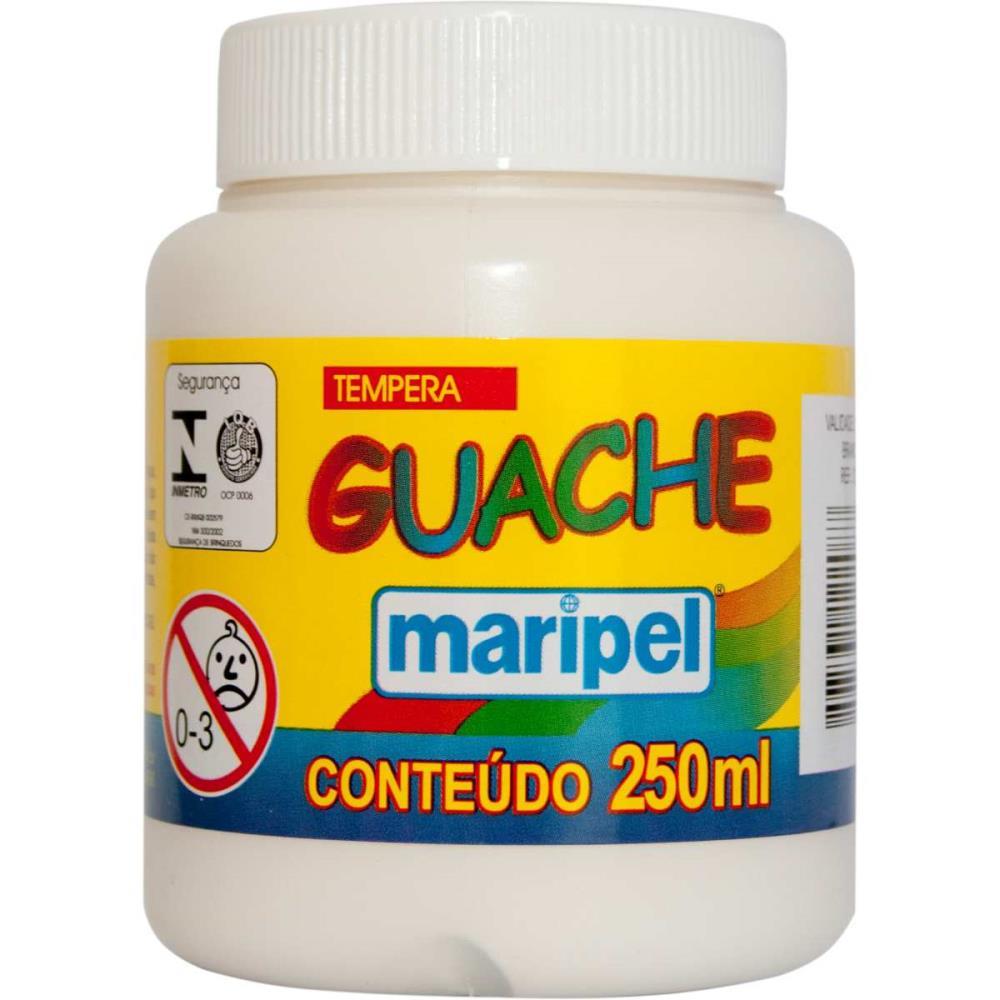 TINTA GUACHE 250ML BRANCO MARIPEL UNIDADE