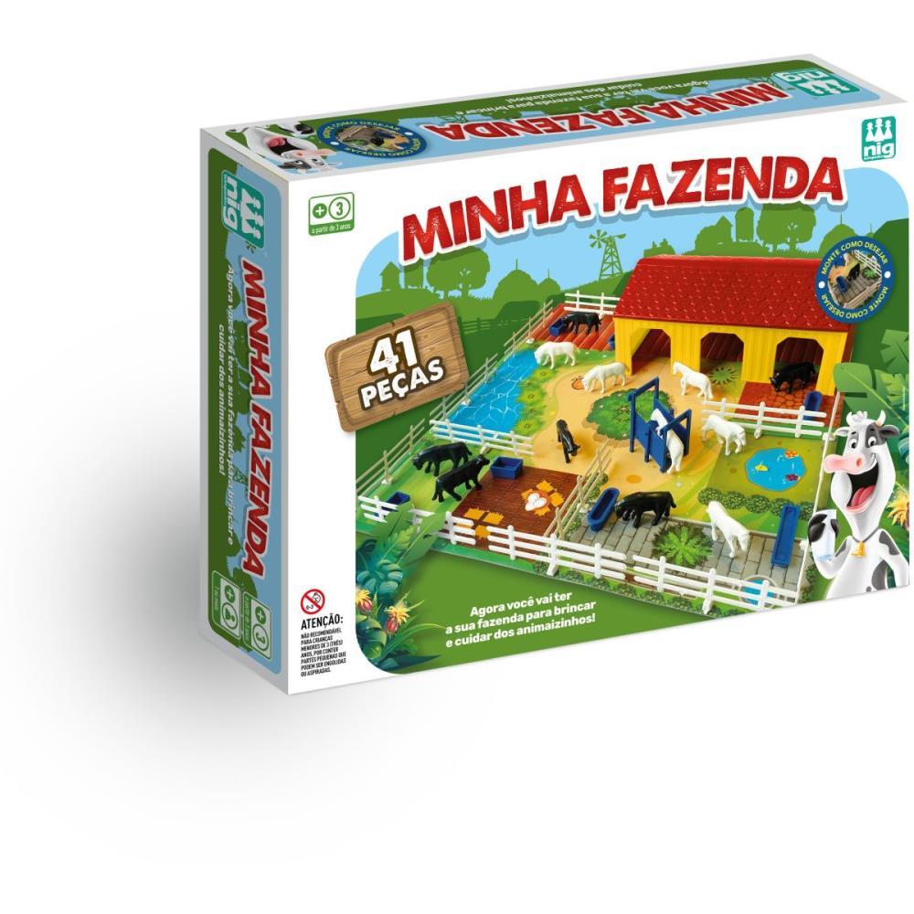 JOGO DIVERSO MINHA FAZENDA 41 PEÇAS BRINQUEDOS NIG UNIDADE