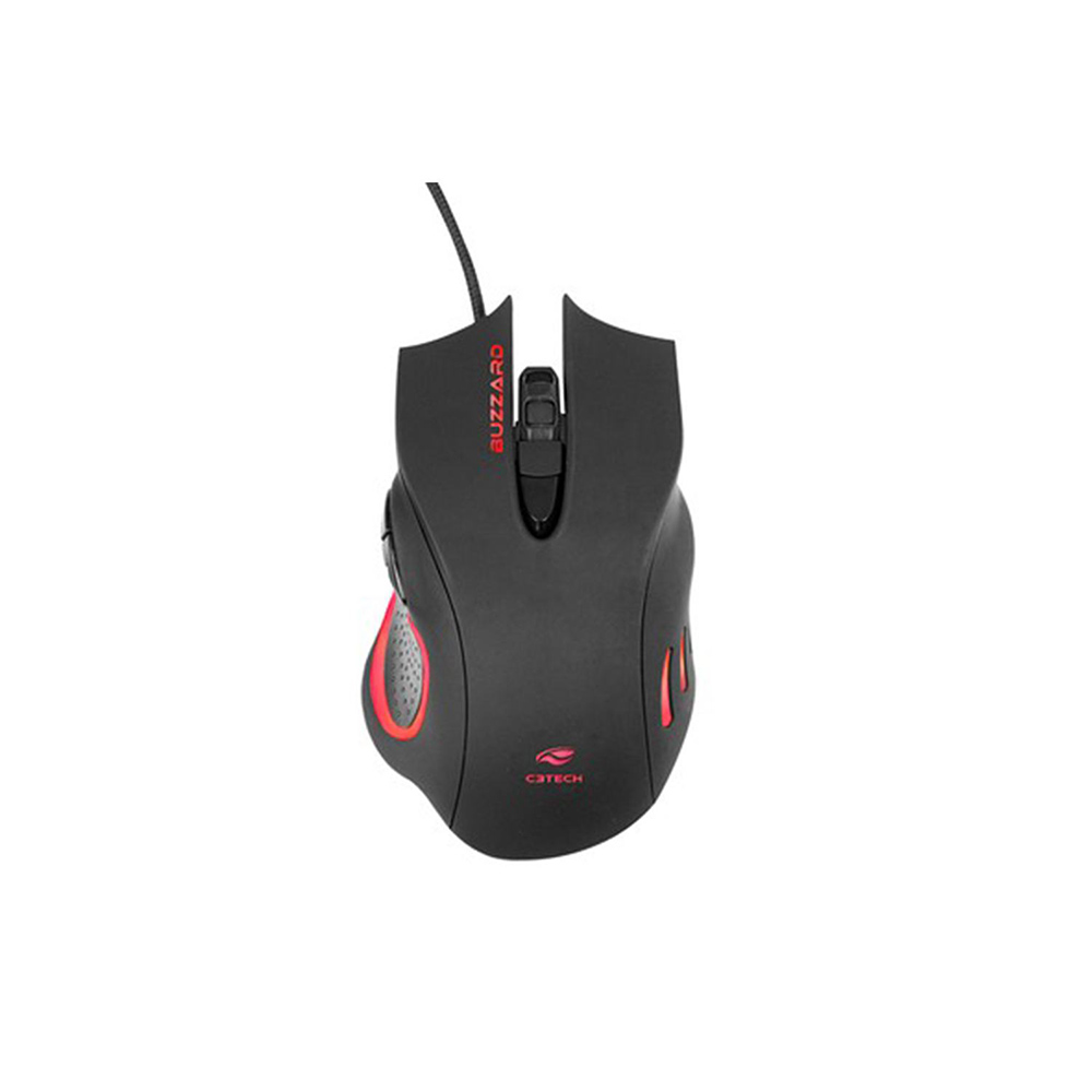 MOUSE GAMER C3TECH BUZZARD PRETO - MG-110BK