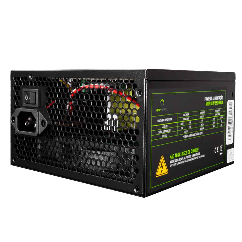FONTE ONE POWER ATX 650W AUTOSWITCH S/CABO MP-650-OPASW