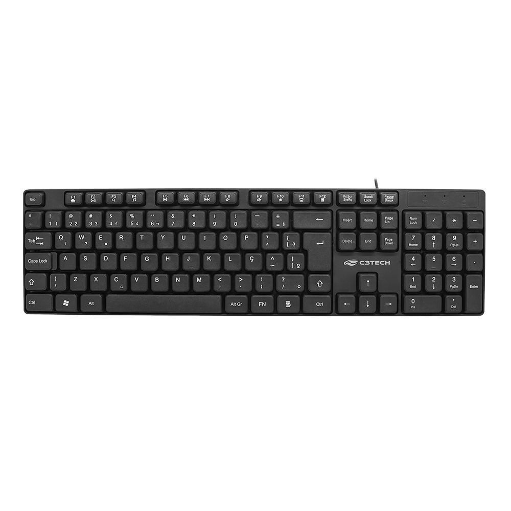 TECLADO C3TECH USB MULTIMIDIA KB-M10BK PRETO