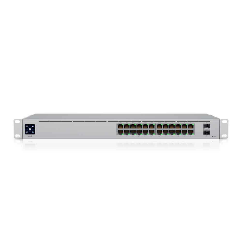 SWITCH UBIQUITI GERENCIAVEL 24 PORTAS GIGABIT + 02 SFP GIGA USW-24-POE RACK