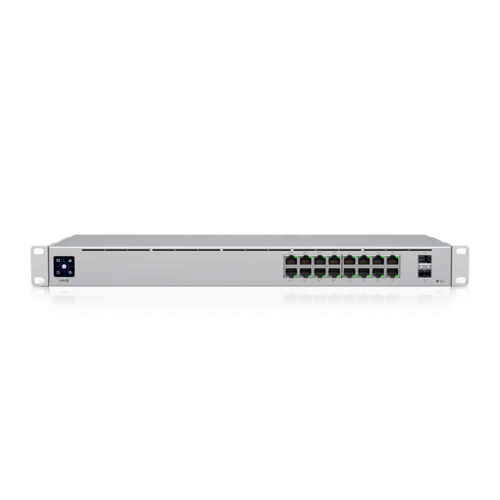 SWITCH UBIQUITI GERENCIAVEL 16 PORTAS GIGABIT + 02 SFP GIGA USW-16-POE RACK