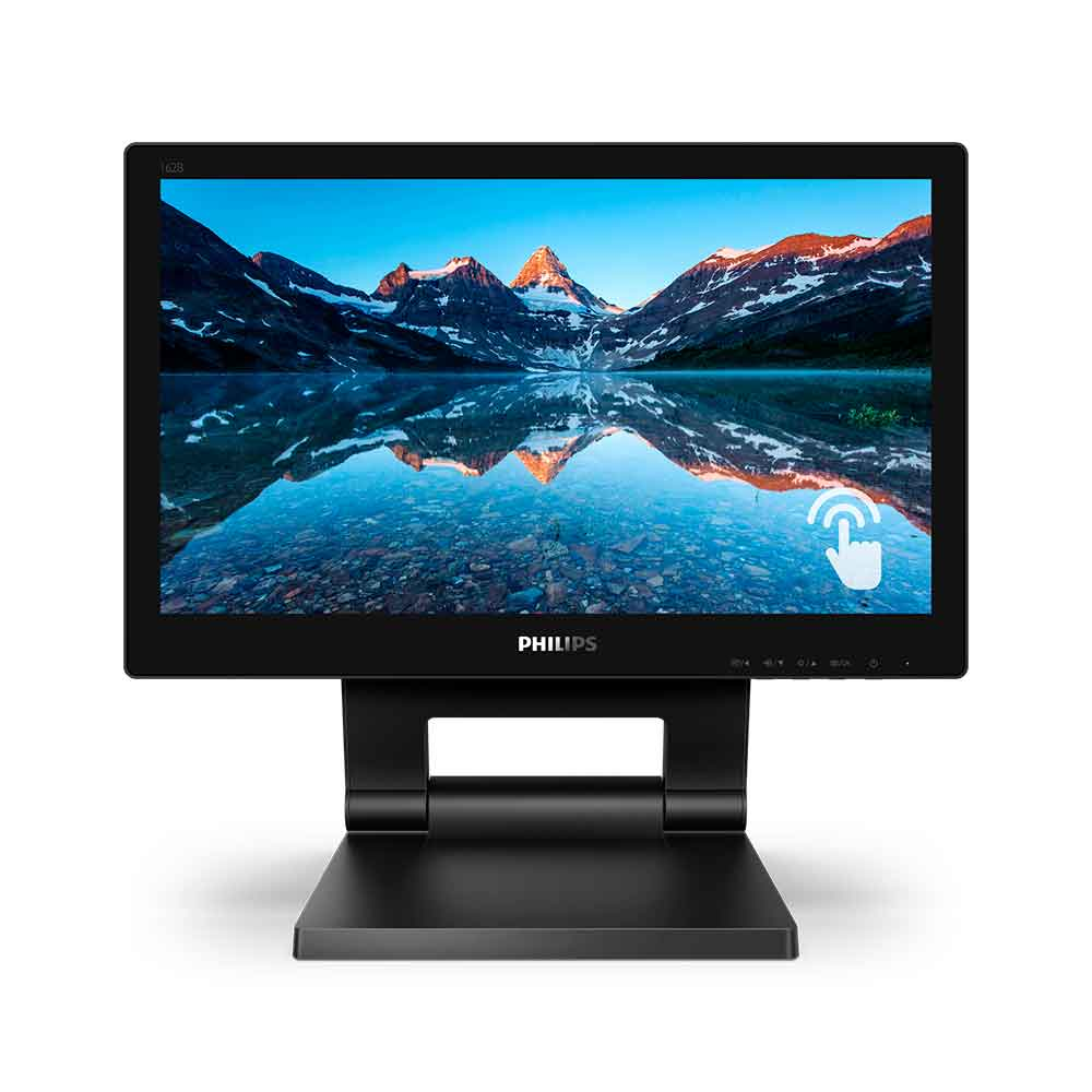 MONITOR TOUCH SCREEN PHILIPS 162B9T 15,6" FDH / 60HZ / 5MS / VGA / HDMI / DVI / DP 1.2 / USB / VESA