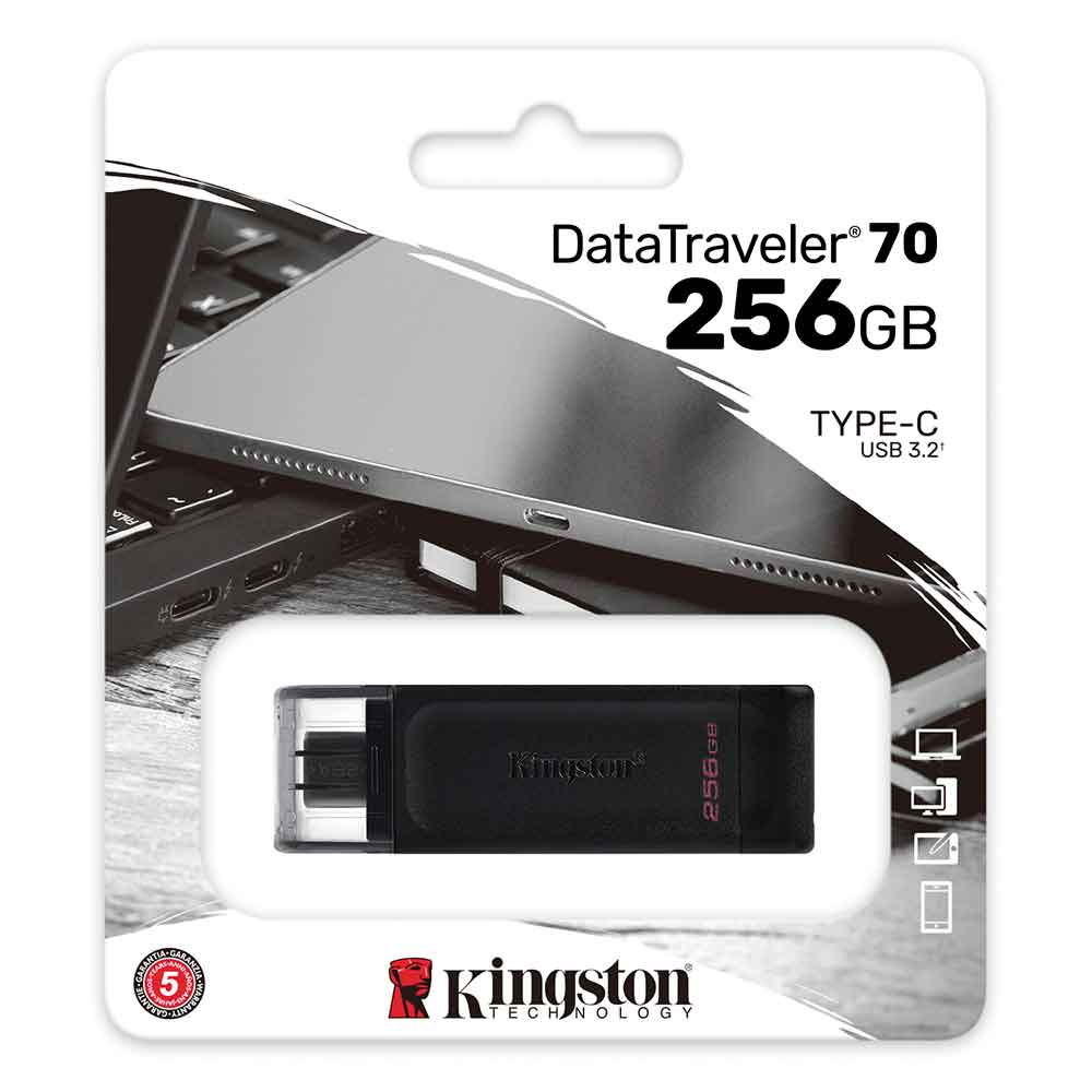 PEN DRIVE KINGSTON DATATRAVELER 70 256GB USB-C - DT70/256GB