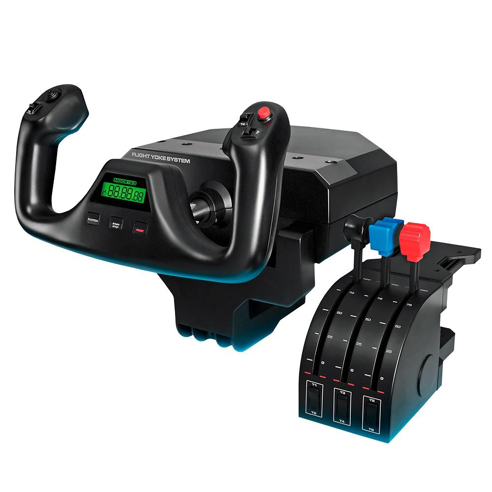 CONTROLE SIMULAÇÃO DE VÔO SAITEK LOGITECH PRETO - 945-000023