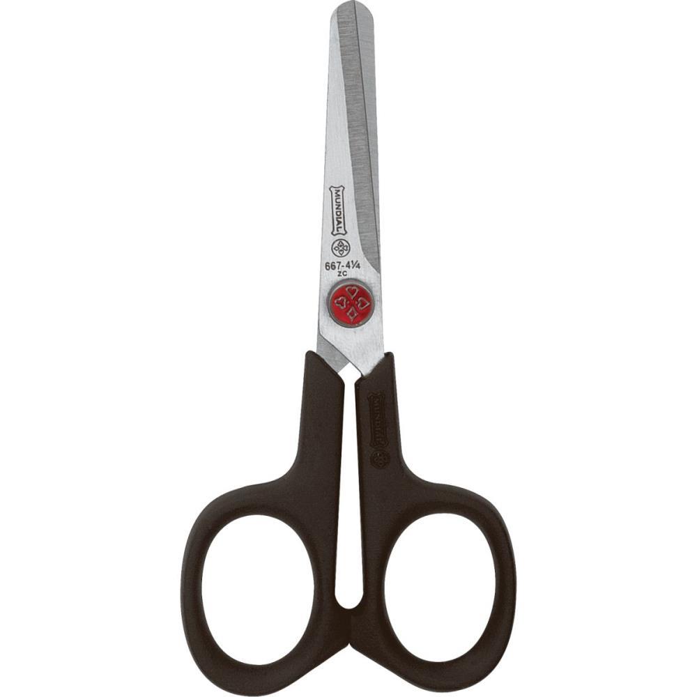 TESOURA ESCOLAR BOLSO PONTO VERMELHO 11CM. MUNDIAL UNIDADE