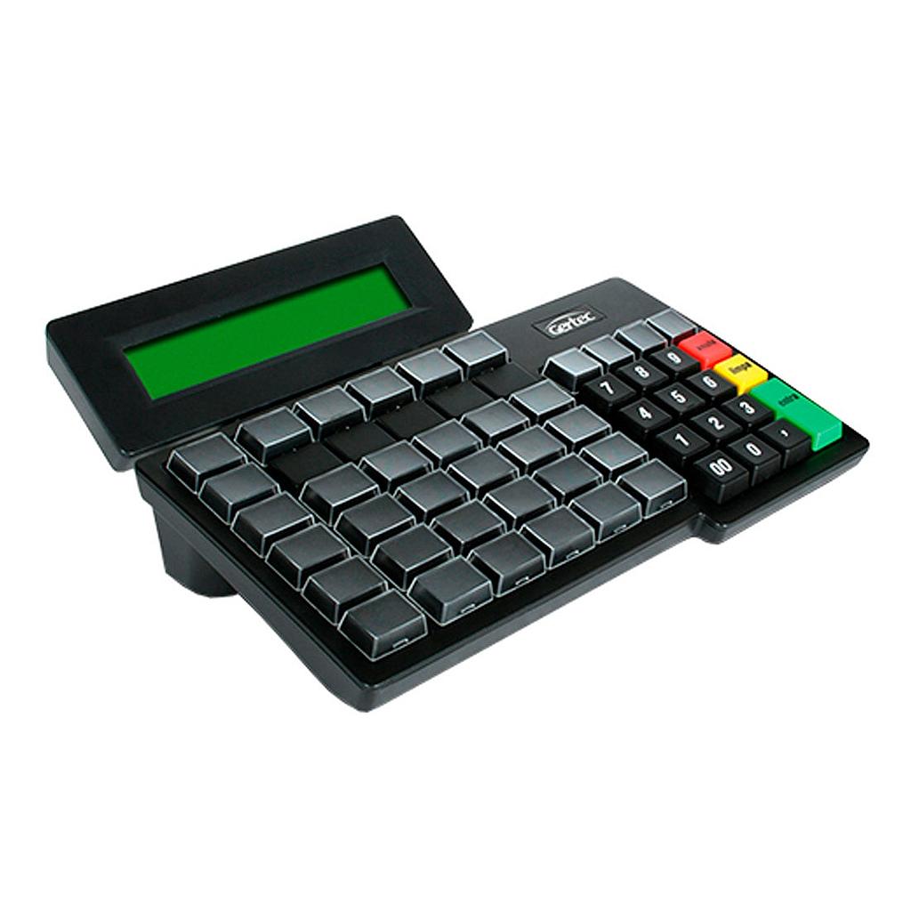 TECLADO GERTEC PRETO TEC 55 C/ DISPLAY USB 2.0 00409634