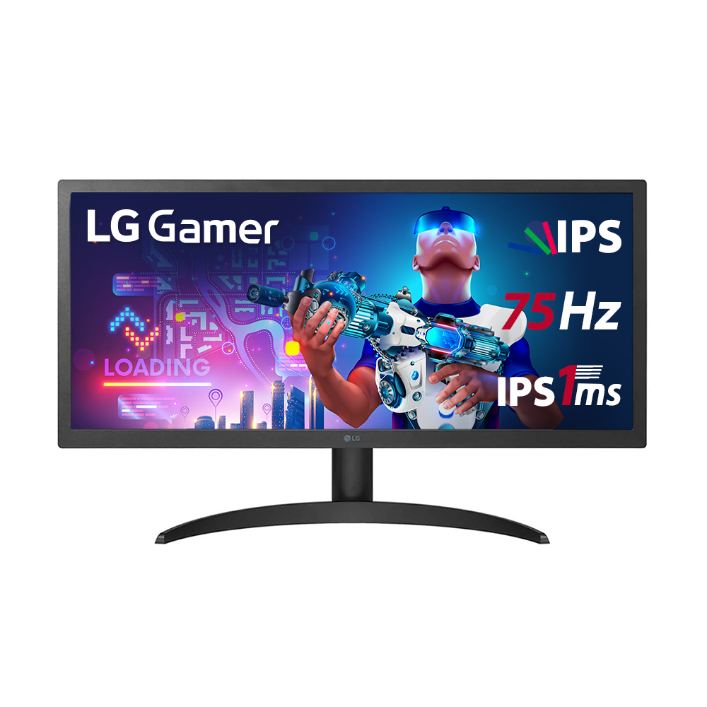 MONITOR 25,7" LG 26WQ500 GAMER ULTRAWIDE / FHD / 1MS / 75HZ / HDMI / FREESYNC