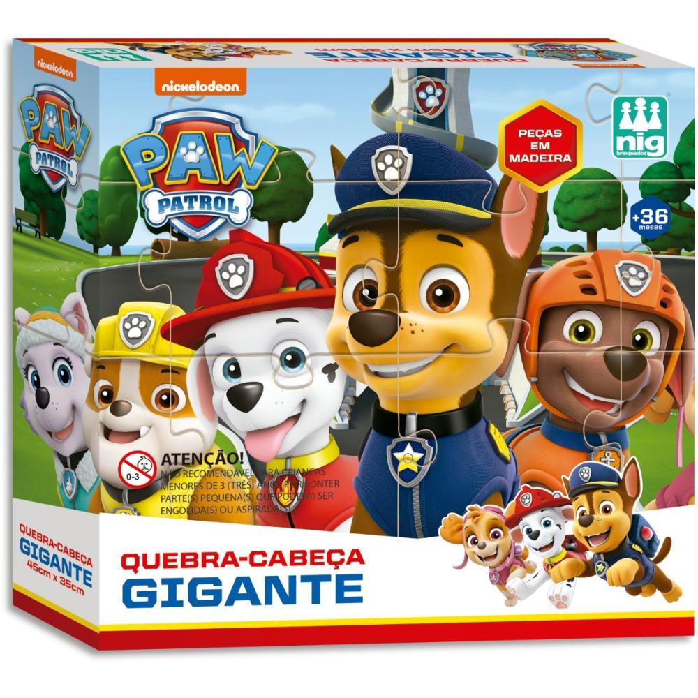 QUEBRA-CABECA MADEIRA PATRULHA CANINA GIGANTE 16PCS NIG BRINQUEDOS UNIDADE
