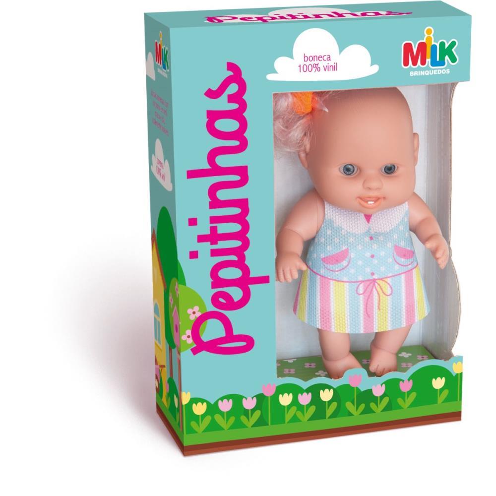 BONECA PEPITINHA VINIL 15CM MILK UNIDADE