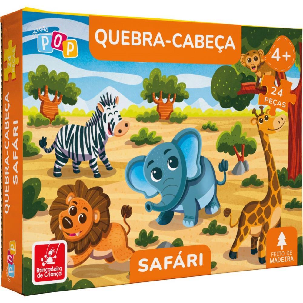 QUEBRA-CABECA MADEIRA SAFARI 24PCS BRINC. DE CRIANCA UNIDADE