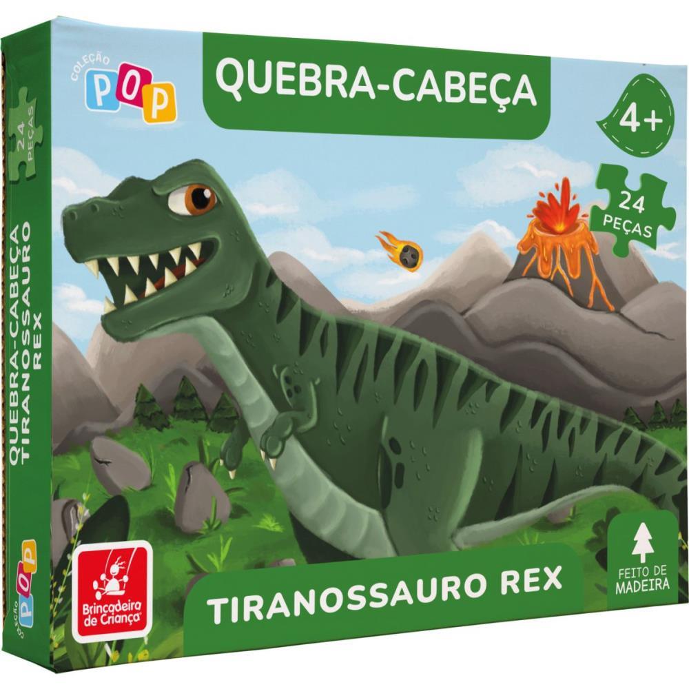 QUEBRA-CABECA MADEIRA TIRANOSSAURO REX 24PCS BRINC. DE CRIANCA UNIDADE