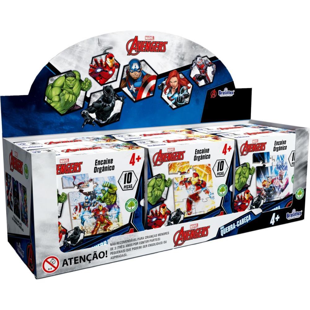 QUEBRA-CABECA MADEIRA AVENGERS MINI 10 PECAS BRASILFLEX DP.C/06