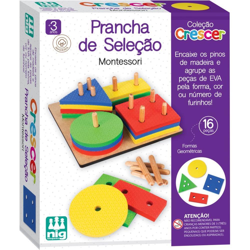 BRINQUEDO PEDAGOGICO MADEIRA PRANCHA DE SELECAO 16PCS NIG BRINQUEDOS UNIDADE