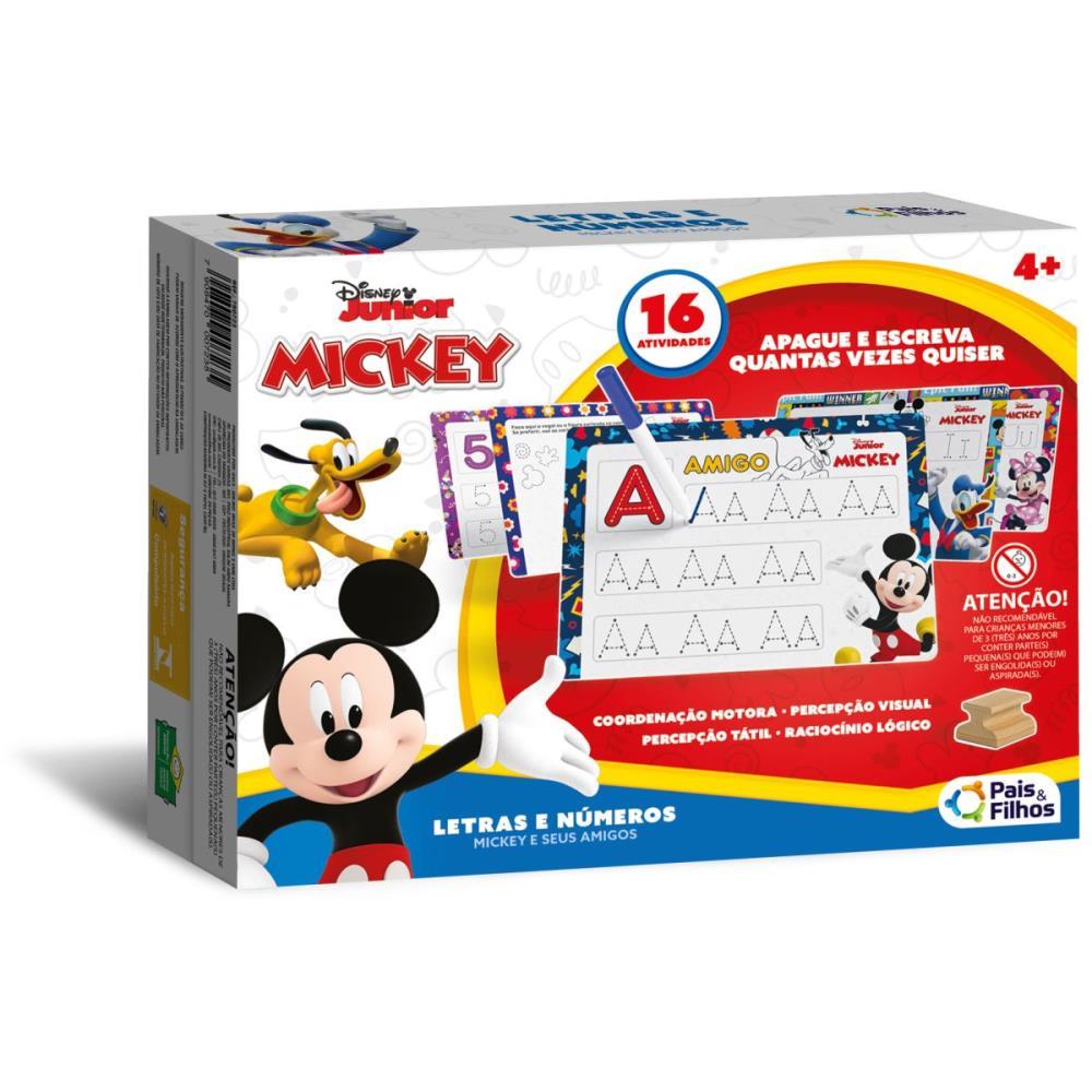 BRINQUEDO PEDAGOGICO MICKEY LETRAS E NUMEROS 16ATIV PAIS E FILHOS UNIDADE
