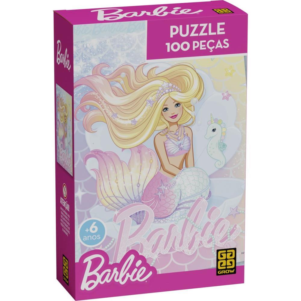 QUEBRA-CABECA CARTONADO BARBIE BRILHANTE 100 PECAS GROW UNIDADE