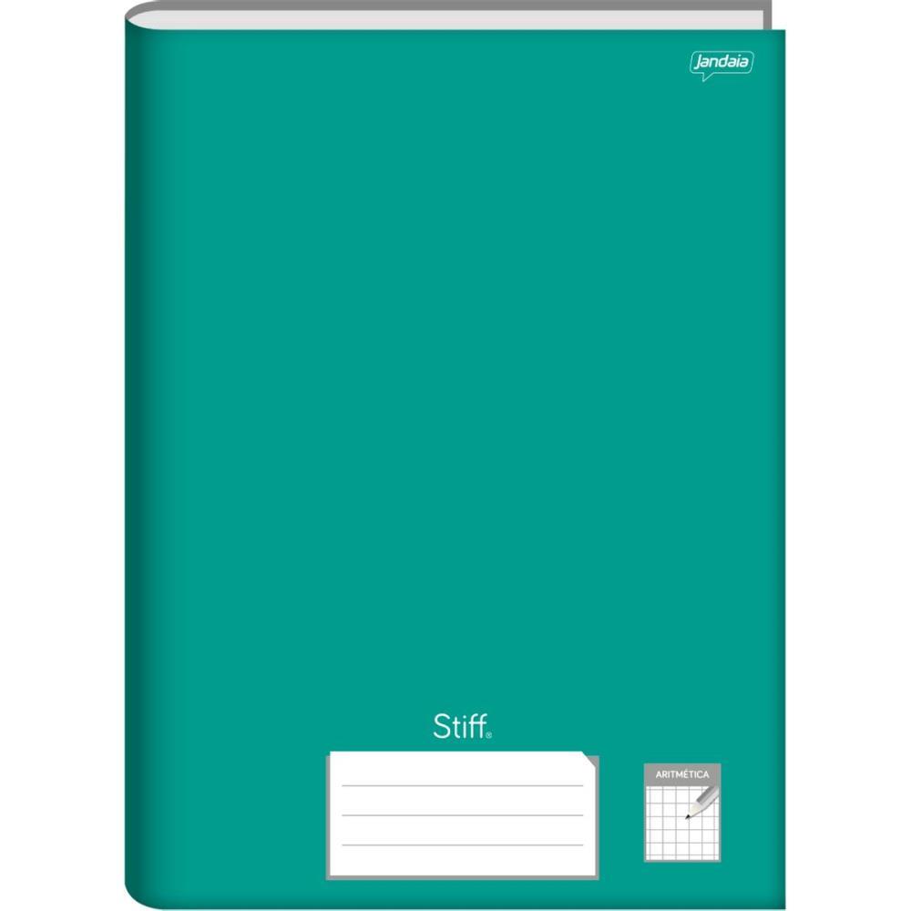 CADERNO QUADRICULADO 1/4 STIFF 96FLS 7X7MM CD VERDE JANDAIA PCT.C/05