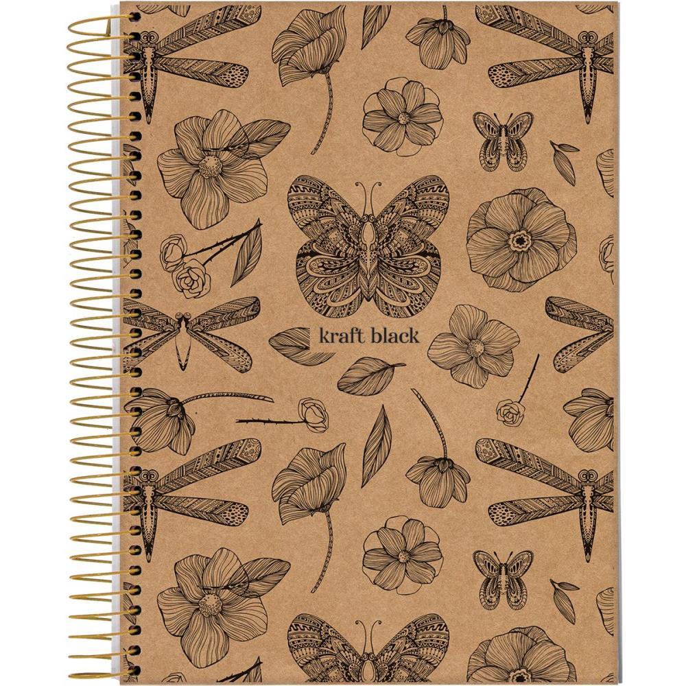 CADERNO 10X1 CAPA DURA KRAFT BLACK 160FLS. JANDAIA PCT.C/04