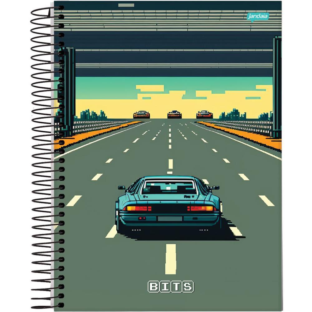 CADERNO 10X1 CAPA DURA BITS 160FLS. JANDAIA PCT.C/04