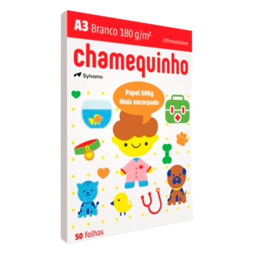 PAPEL SULFITE A3 CHAMEQUINHO 180GR CHAMEX PCT.C/50