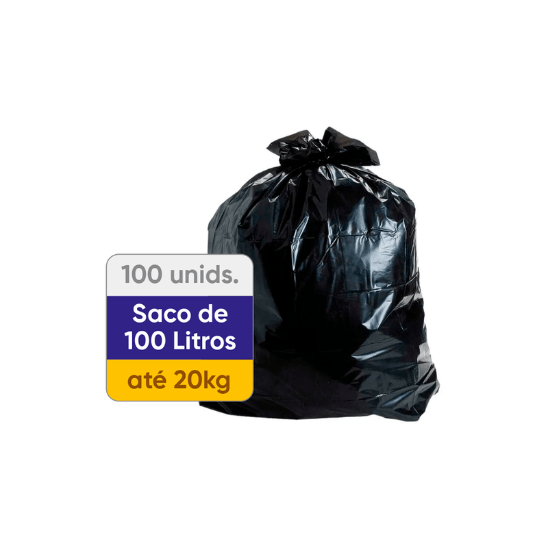 Saco para Lixo 100L Pesado com 100 Un - Induplast