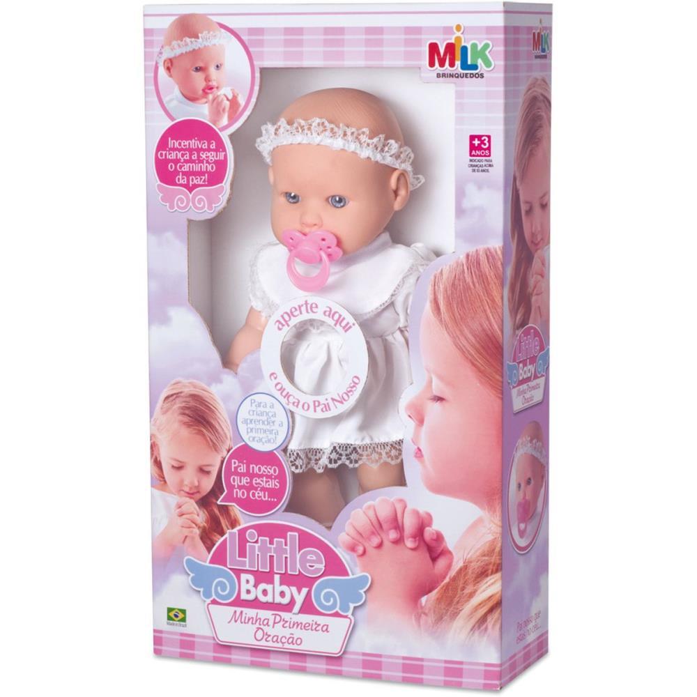 BONECA COM MECANISMO LITTLE BABY PRIMEIRA ORACAO MILK UNIDADE