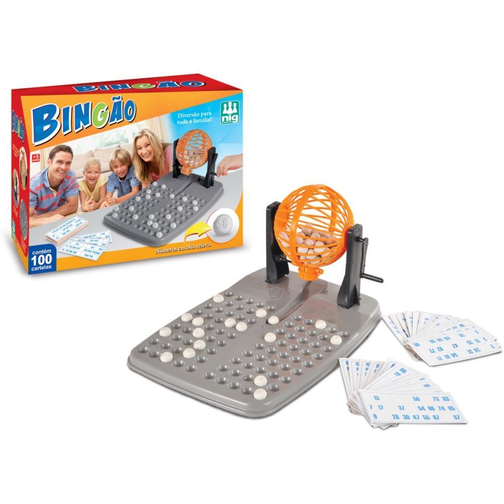 JOGO DE BINGO BINGAO 100 CARTELAS BRINQUEDOS NIG UNIDADE